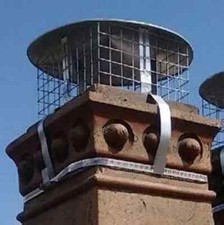 SQUARE CHIMNEY COWL MULTI-FUEL SQUARE POT Chimney Bird Guard ROOF GALVANISED