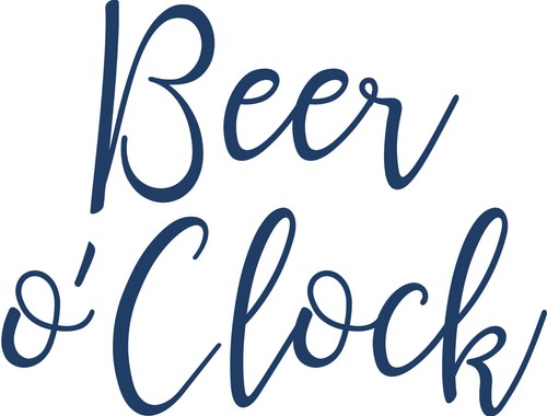 Beer clock vinyl decal - o'clock,