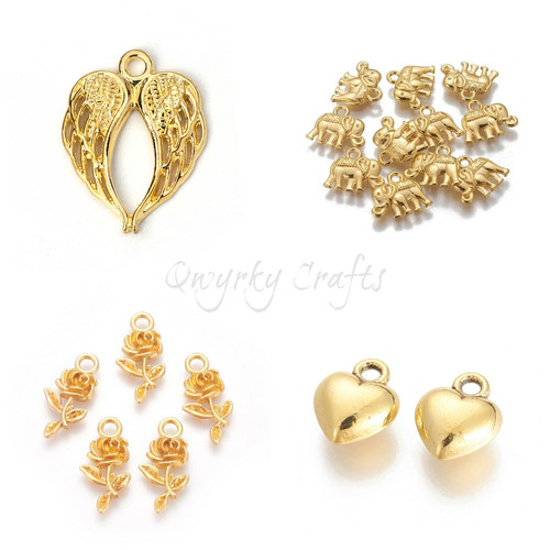 Gold charms pendants jewellery - pendants,