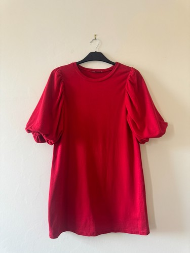 Zara red sweater jumper dress - red,