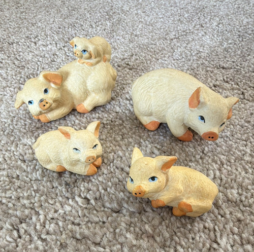 Ceramic pig figurines - figurines, ornament