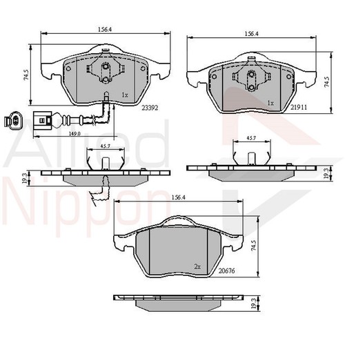 Brake pads set for - for, leon