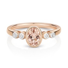 9ct Rose Gold Morganite and