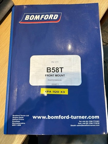 Bomford b58t front - front, parts