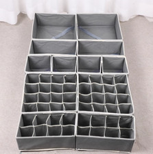 12 Pack Foldable Drawer Organizer Dividers Cloth Storage Box Closet Dresser 