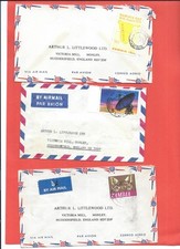 Zambia stamps.  3 used covers from 1974 & 1975 Namibia Day etc  (AR959)