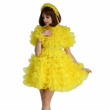 Girl Sissy maid satin-Organza