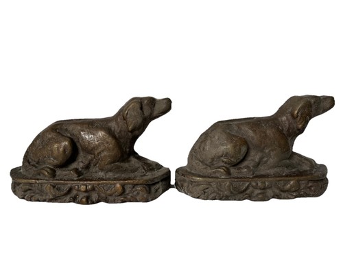 Pair vintage cast brass - of,