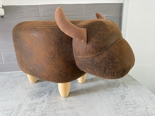 Footstool brown cow - brown,