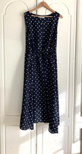 Woolovers Navy Spot Tie Waist
