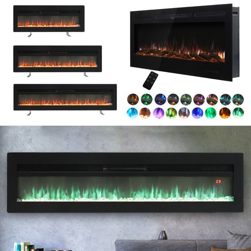 70in electric fire black - fire,