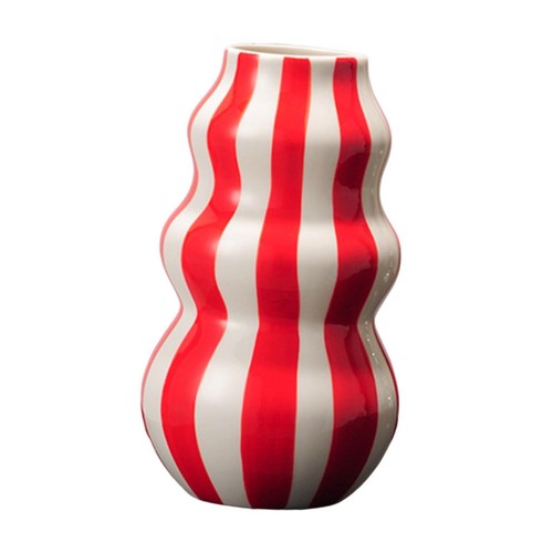 Painted striped ceramic - striped, vase