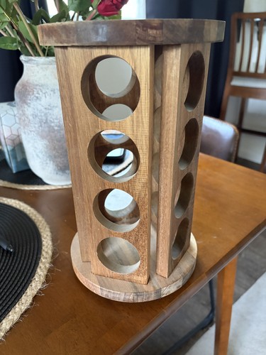 Wood rotating spice rack - rotating,