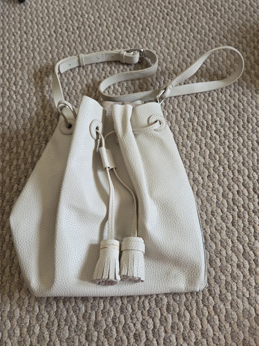 Zara ivory bucket - bag, faux