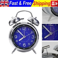 Super Loud Alarm Clock Twin Bell Alarm Clock Non Ticking Quartz with Night Light