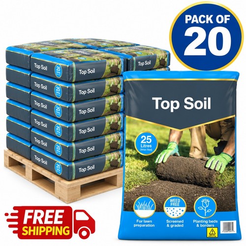 500l top soil 25l bags - top, x