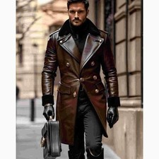 Men's Brown Business Overcoat