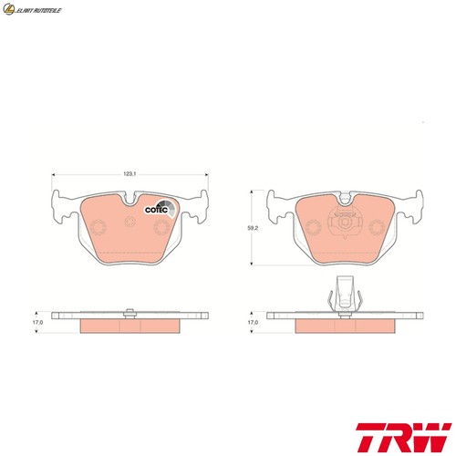Brake pad set disc - brake,
