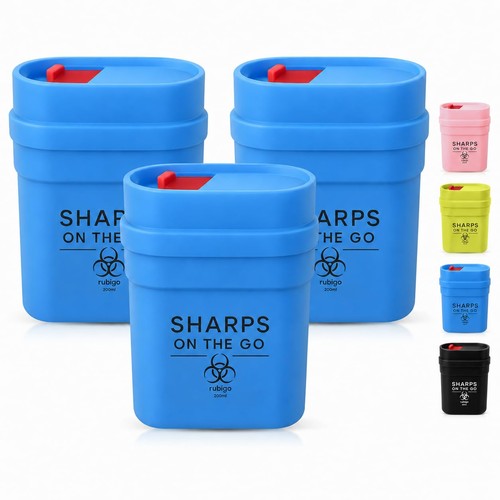 3pk travel sharps bin - travel,
