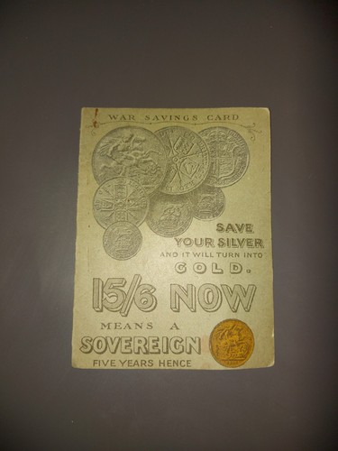 War savings card great - war, card,