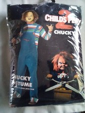 Smiffy Chucky Costume with Top,Dungarees& Mask with Hair Small size