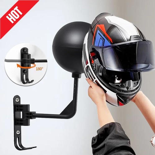 Motorcycle bicycle helmet rack - helmet,
