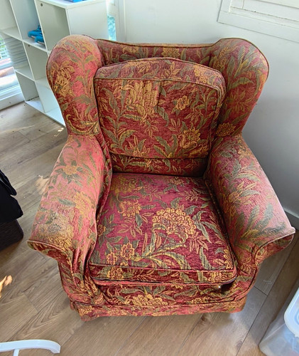 Red gold floral - floral, fabric