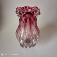  Cranberry Art Glass 6 Vase