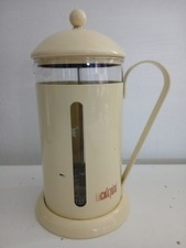 LA CAFETIERE enamelled 8 Cup Cafetiere Cream Modern Coffee Maker 