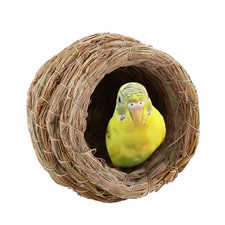 Handwoven straw bird hamster - straw,