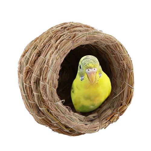 Handwoven straw bird hamster - handwoven,