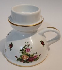 Royal Albert Old Country Roses  Hurricane Lamp Candleholder Base Only