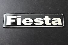 FIESTA BLACK/SILVER GEL FORD CAR BADGE 10cm.