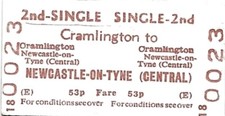 CRAMLINGTON TO NEWCASTLE 2ND Single 1970s British Rail Eastern Region Issued.