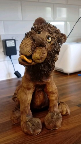 Large studio art pottery - large, lion