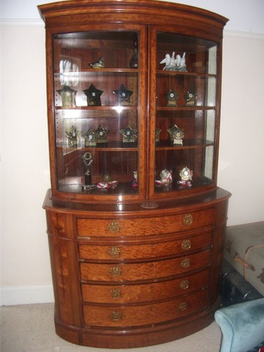 Antique bow fronted - fronted, display