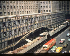 Lot of 25 Vintage Old Photo Slides Socony Mobil Building Progress New York 1956