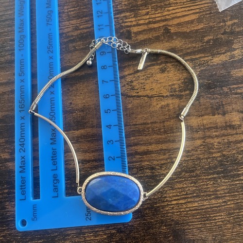 Freedom blue stone necklace - blue,