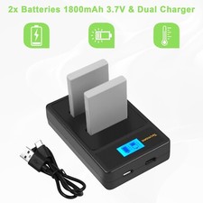 2x EN-EL5 Li-ion Battery+Dual