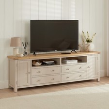 Marbury Putty Grey XXL Widescreen TV Unit–Up to 100” -SLIGHT SECONDS-PUT71-F375