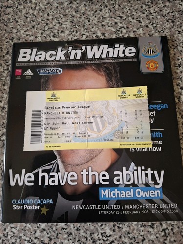 Programme and match - and, ticket