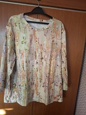 NEW UNWORN Ladies Multi Coloured Top 2XL Three Quarter Length Sleeves 