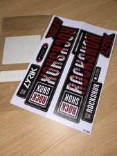 Rockshox Fork Stickers Red