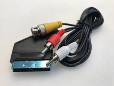 Lot Of 3 x BNC to SCART lead 1.5m long CCTV out to TV in video cable (194)