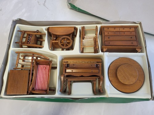 Vintage wooden doll house - doll,