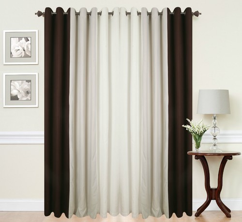 Tone striped eyelet curtains - 3,