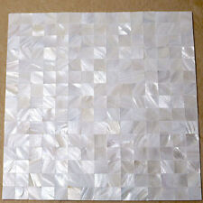 1x mother of pearl shell kitchen backsplash bathroom mosaic tile groutless white
