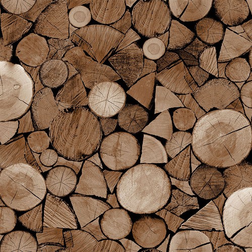Logs wood brown pvc vinyl - wood,
