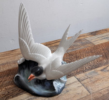 Vintage Royal Crown Derby 'Tern on a Wave' Porcelain Bird Figurine, Seagull Gift