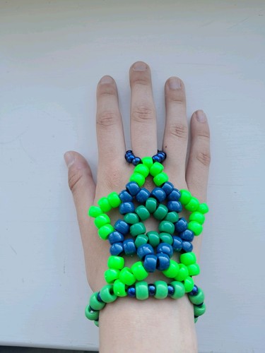 Handmade kandi star gauntlet - kandi,